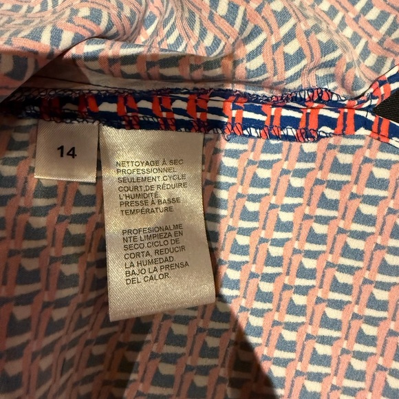 Doncaster Red/Navy V-Neck Women's 3/4 Sleeve Gold Chain Top Size 14/XL - Picture 9 of 10